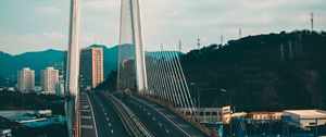 Превью обои мост, дорога, город, архитектура