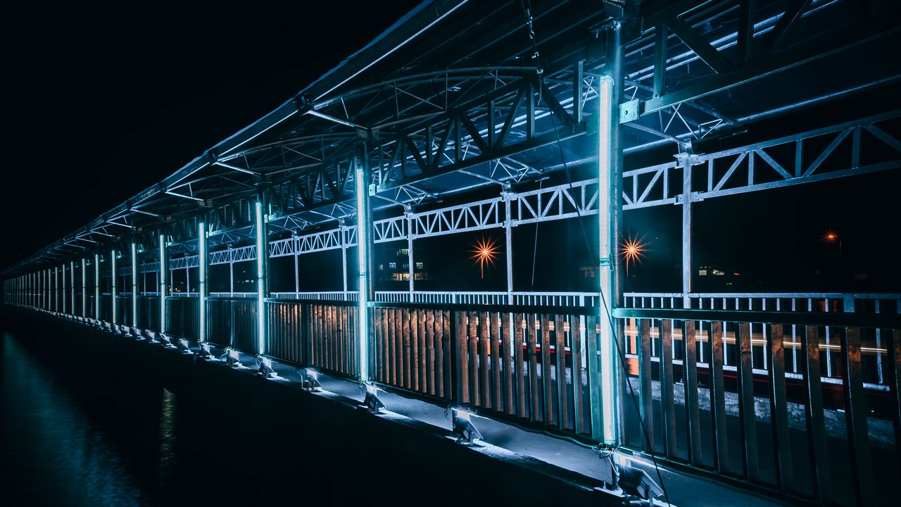 Обои мост, харбор-бридж, вьетнам, ночь