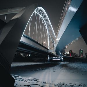 Превью обои мост, конструкция, архитектура, город, ночь