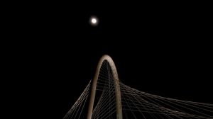 Превью обои мост, конструкция, луна, темнота, архитектура