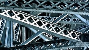 Превью обои мост, конструкция, металл, вид снизу