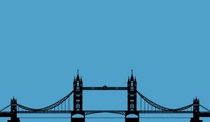 Превью обои мост, лондон, графика, минимализм