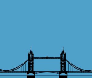 Превью обои мост, лондон, графика, минимализм