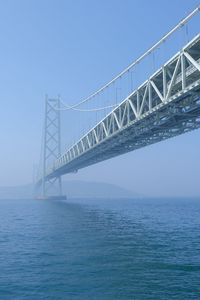 Превью обои мост, море, туман