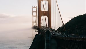 Превью обои мост, пролив, облака, сан-франциско, сша