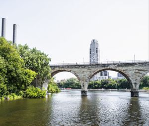 Превью обои мост, река, башня, здание