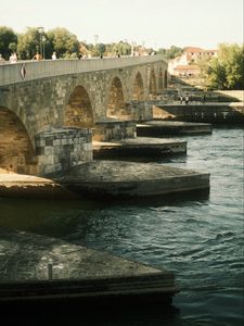 Превью обои мост, река, регенсбург