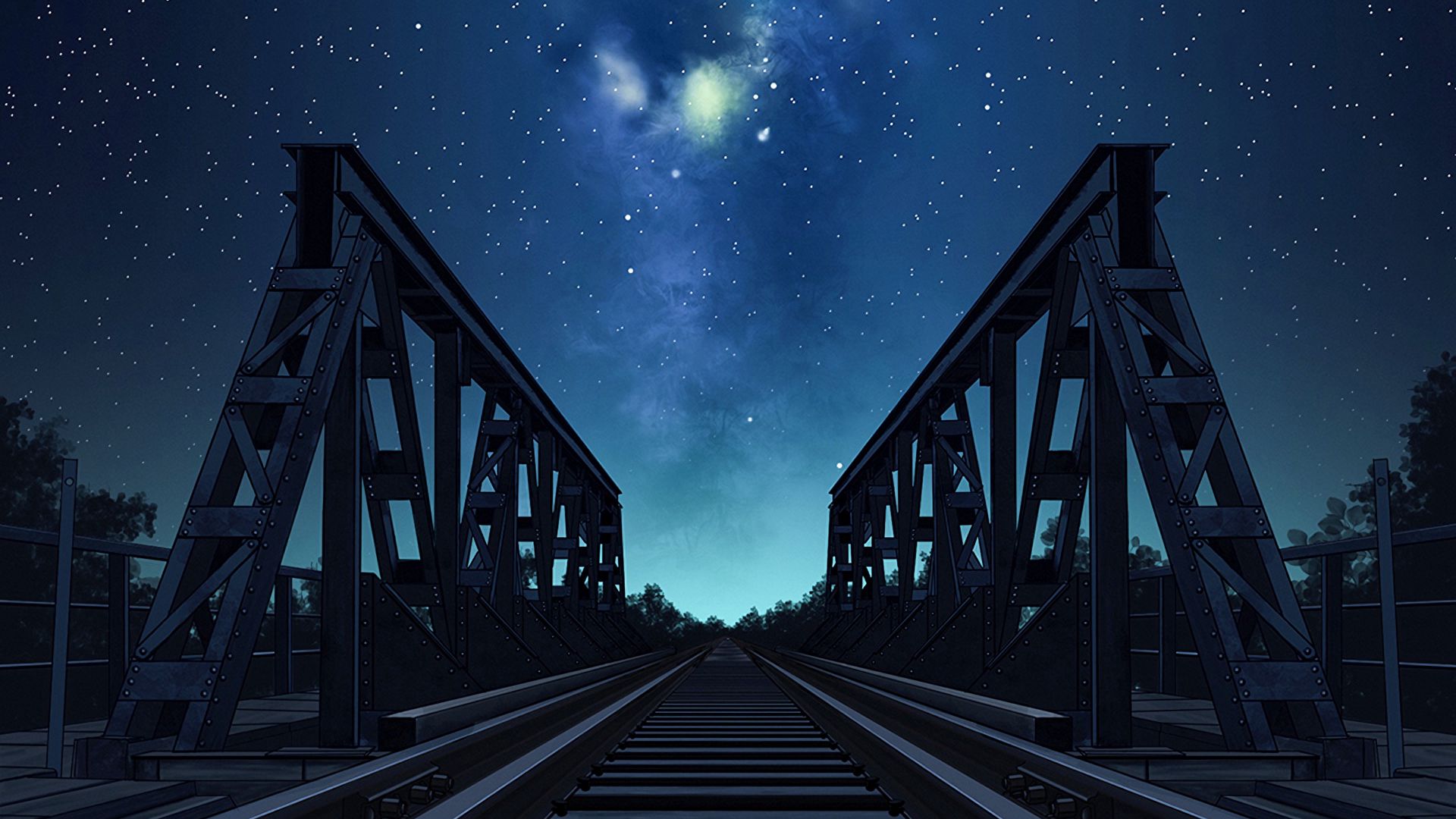 Ночное небо и мост