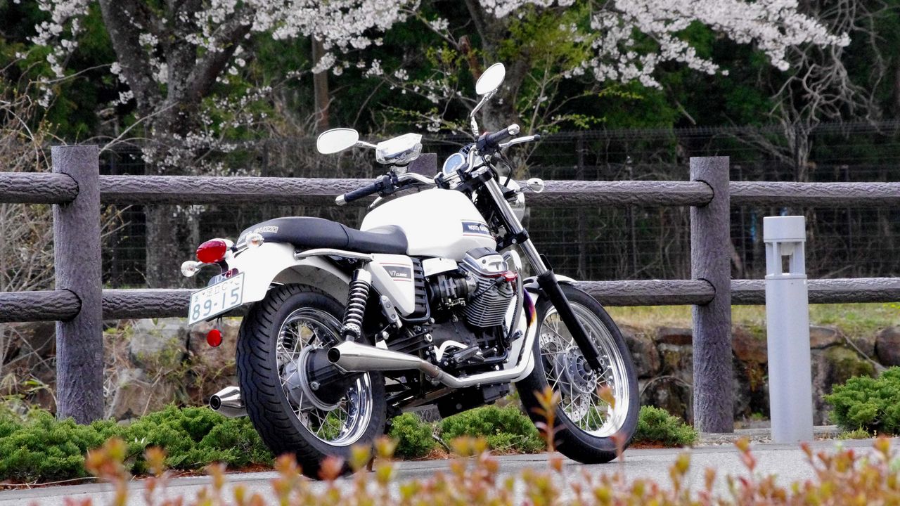 Обои moto guzzi v7, moto guzzi, мотоцикл, байк, белый