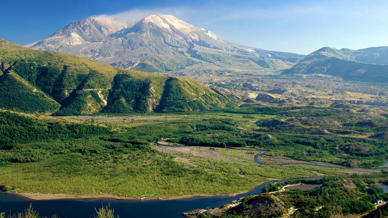 Обои mount st helens, вашингтон, долина, горы