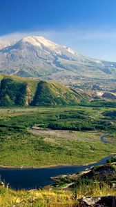 Превью обои mount st helens, вашингтон, долина, горы