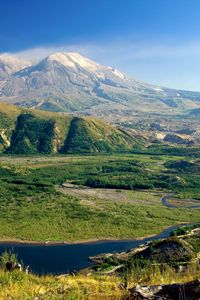 Превью обои mount st helens, вашингтон, долина, горы