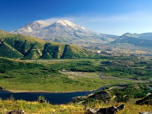 Превью обои mount st helens, вашингтон, долина, горы