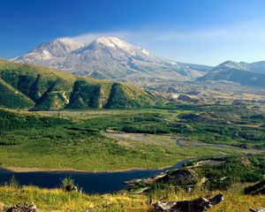 Превью обои mount st helens, вашингтон, долина, горы