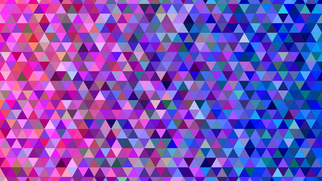 Обои мозаика, пиксели, треугольники, градиент, цвета