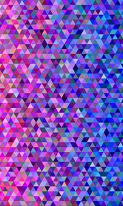 Превью обои мозаика, пиксели, треугольники, градиент, цвета