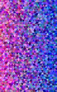 Превью обои мозаика, пиксели, треугольники, градиент, цвета