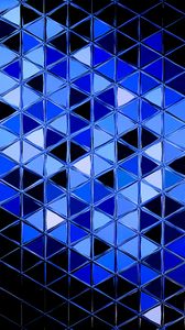 Превью обои мозаика, поверхность, блики, абстракция, синий