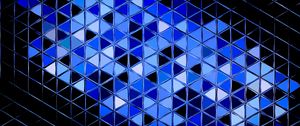 Превью обои мозаика, поверхность, блики, абстракция, синий