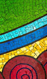 Превью обои мозаика, разноцветный, узоры, стена, детали