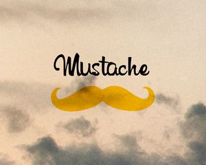 Превью обои mustache, усы, минимализм, надпись