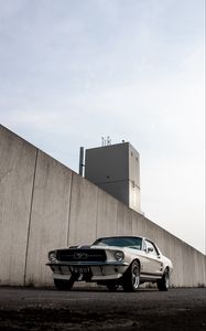 Превью обои mustang, автомобиль, ретро, винтаж, вид спереди