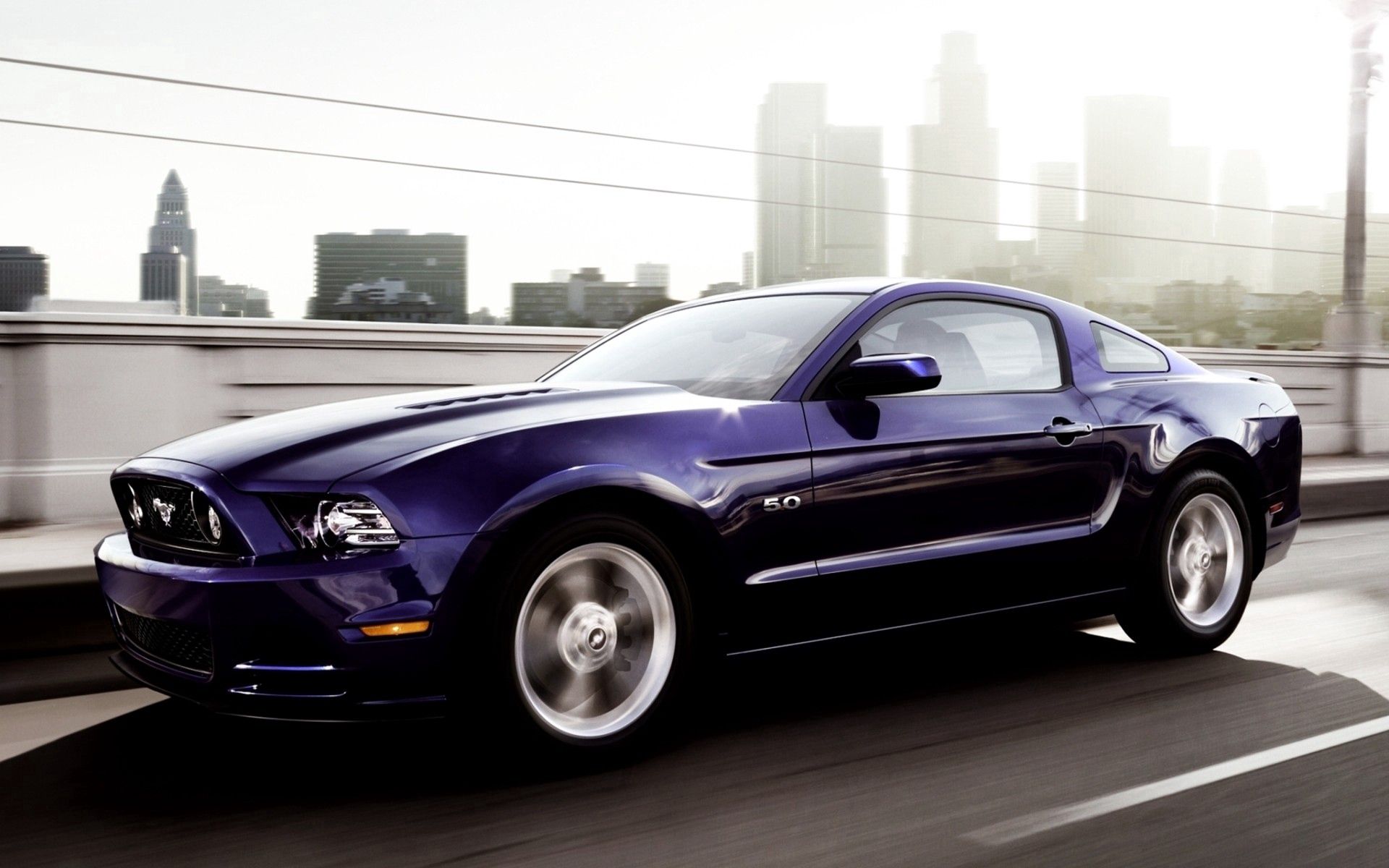 purple and black mustang