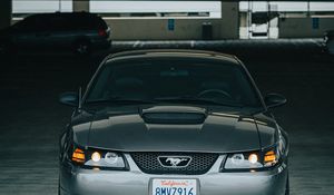 Превью обои mustang, машина, вид спереди
