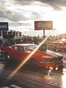 Превью обои mustang, race, ford, форд, мустанг, drag