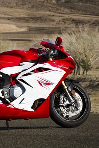 Превью обои mv agusta, f4, мотоцикл, сбоку, красный