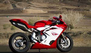 Превью обои mv agusta, f4, мотоцикл, сбоку, красный