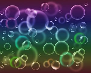 Превью обои мыльные пузыри, абстракция, разноцветный