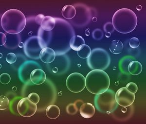 Превью обои мыльные пузыри, абстракция, разноцветный