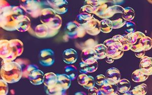 Превью обои мыльные пузыри, пузыри, блики