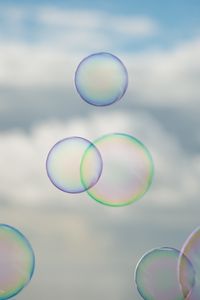 Превью обои мыльные пузыри, пузыри, облака, макро