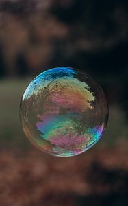 Превью обои мыльный пузырь, пузырь, отражение, макро, прозрачный