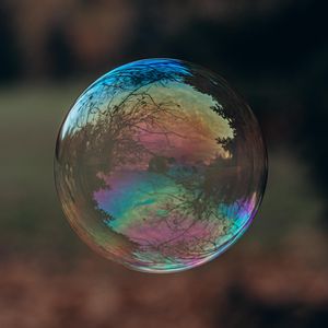 Превью обои мыльный пузырь, пузырь, отражение, макро, прозрачный