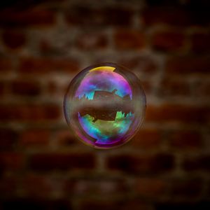 Превью обои мыльный пузырь, пузырь, отражение, прозрачный, переливающийся
