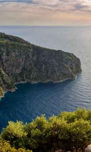 Превью обои мыс, море, скала, природа