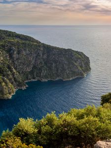 Превью обои мыс, море, скала, природа