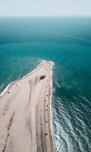 Превью обои мыс, пляж, море, вода, песок