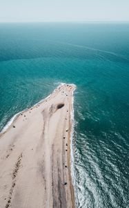 Превью обои мыс, пляж, море, вода, песок