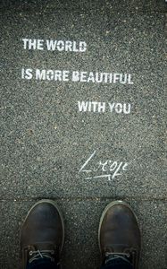 Превью обои надпись, асфальт, цитата