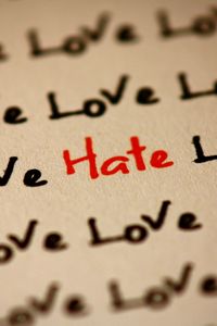 Превью обои надпись, любовь, ненависть, бумага, почерк