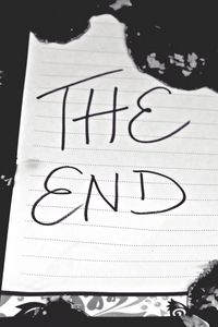 Превью обои надпись, the end, конец, пепел, чб