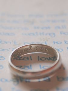 Превью обои настроения, кольцо, обручальное, надписи, бумаг