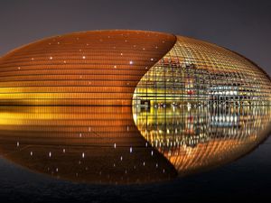 Превью обои национальный центр исполнительских искусств, пекин, китай
