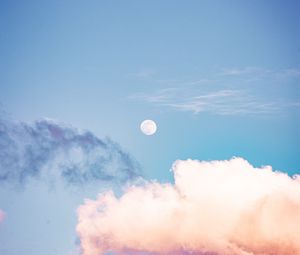 Превью обои небо, облака, луна