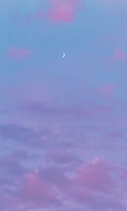 Превью обои небо, облака, луна, минимализм
