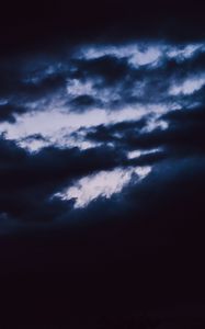 Превью обои небо, облака, ночь